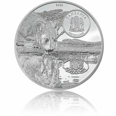 Silbermünze 5 oz Growing Up Lions Black Proof 2022