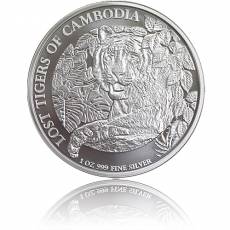 Silbermünze 1 oz Chinesischer Tiger Kambodscha 2023