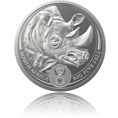 Silbermünze 1 oz Big Five II Nashorn Blister 2022