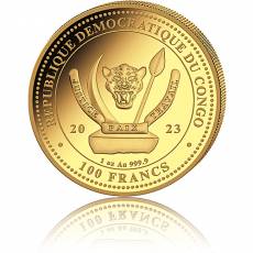 1 Unze Goldmünze Kongo World´s Wildlife Rochen - 2023