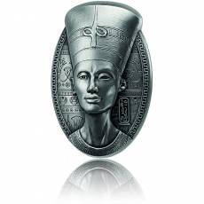 3 oz Silber Büste Nefertiti - Nofretete 3D Ultra High Relief 2023