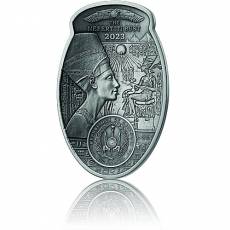 3 oz Silber Büste Nefertiti - Nofretete 3D Ultra High Relief 2023