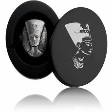 3 oz Silber Büste Nefertiti - Nofretete 3D Ultra High Relief 2023