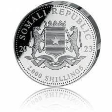 Silbermünze 1 kg Somalia Elefant 25. Jubiläumsausgabe PP 2023