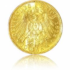 Goldmünze 10 Reichsmark Friedrich August Sachsen 1912 E