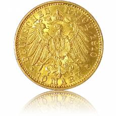 Goldmünze 10 Reichsmark Friedrich II Baden 1910 G