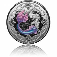 1 Unze Silbermünze Mermaid Rising Proof Color 2022