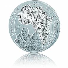1 Unze Silbermünze Ruanda African Ounce Berggorilla 2023 - 15 Jahre Jubiläum
