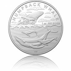 Silbermünze 1 oz Australien RAM Antarctic Territory - Buckelwal 2023