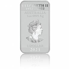 1 oz Silbermünze Perth Mint Rectangular Dragon 2023
