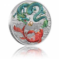 1 oz Silber Australien Perth Mint Chinese Myths and Legends - Green Dragon and Koi 2023