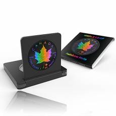Silbermünze 1 oz  Maple Leaf - Rainbow Holo Black Platin 2023