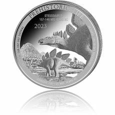 1 Unze Silbermünze Prehistoric Life Stegosaurus 2023