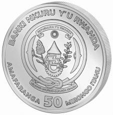 1 Unze Silbermünze Ruanda Lunar Drache 2024