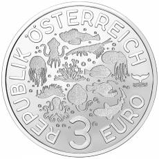 3 Euro Leuchtende Meereswelten Steinkoralle 2023