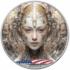 1 oz American Silver Eagle KI Cyber Woman 2023