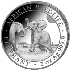 2 Unzen Silbermünze Somalia Elefant  2024
