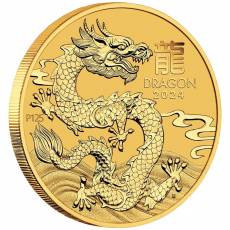 1/10 Unze Goldmünze Australien Lunar III Drache 2024