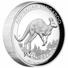 Australian Kangaroo 1 Oz Silber Proof High Relief 2017