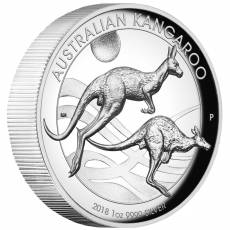 Australian Kangaroo 1 Oz Silber Proof High Relief 2018