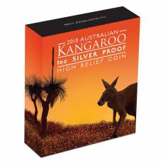 Australian Kangaroo 1 Oz Silber Proof High Relief 2018