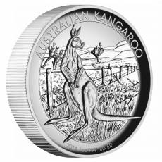 Australian Kangaroo 1 Oz Silber Proof High Relief 2014