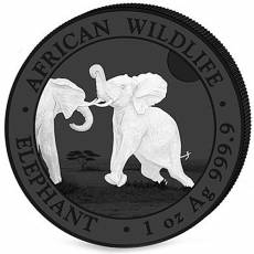 Silbermünzen - Satz Somalia Elefant Black & White 2024