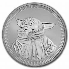 1 Unze Silbermünze Star Wars Mandalorian Grogu - Baby Yoda 2023
