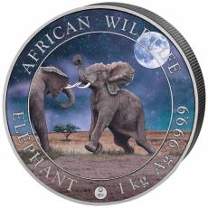 Silbermünze 1 kg Somalia Elefant Giant Moon 2024