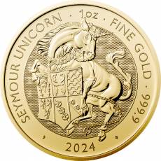 1 Unze Goldmünze Tudors Beasts Seymour Unicorn 2024