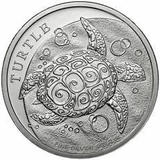 Silbermünze 2 oz Niue Schildkröte 2024