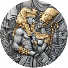 Silbermünze 2 oz Amenhotep & Nefertiti 2023