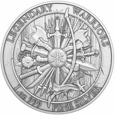 Silber Round 1 oz Legendary Warriors Dschingis Khan