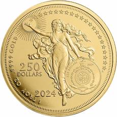 1 oz Gold Icons of Inspiration Johannes Gutenberg 2024