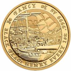 1 oz Goldmünze Tuvalu Black Flag Piratenschiff The Fancy 2023