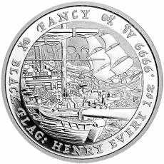 1 oz Silbermünze Tuvalu Black Flag Piratenschiff The Fancy 2023