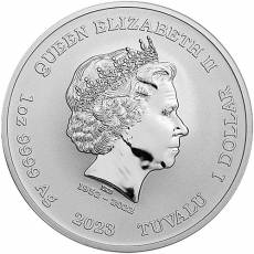 1 oz Silbermünze Tuvalu Black Flag Piratenschiff The Fancy 2023