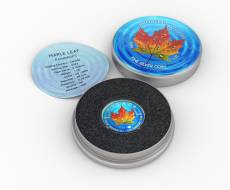Silbermünze 1 oz  Maple Leaf - Raindrops Schimmerefekt 2023