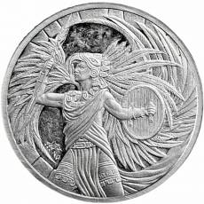 1 oz Aztec Eagle Warrior BU Round