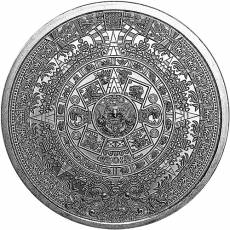 1 Unze Silbermünze Aztec Calendar Golden State Mint