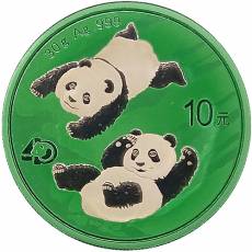 Silbermünze 30 gramm China Panda Space Green 2022