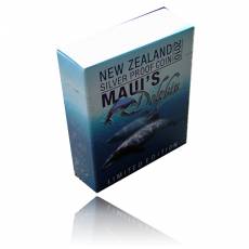 Mauis Dolphin 1 Oz Silber Proof + Box + Zertifikat (2010)