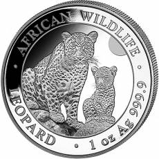 1 Unze Silbermünze Somalia African Wildlife Leopard 2024