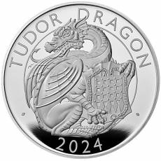 Silbermünze 10 oz Tudor Beasts Dragon Polierte Platte 2024