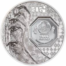 Silbermünze 3 oz Wild Mongolia Snow Leopard Ultra High Relief 2024