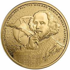 1 oz Gold Icons of Inspiration William Shakespeare 2024
