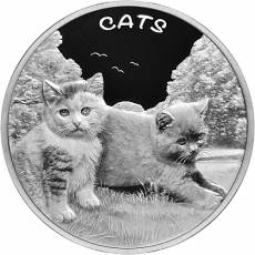 Silbermünze 1 oz Fiji Cats 2024