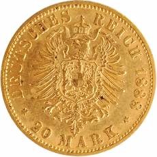 20 Reichsmark Friedrich III Preussen Dreikaiserjahr Goldmünze 1888