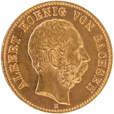 20 Reichsmark König Albert Sachsen Goldmünze 1895