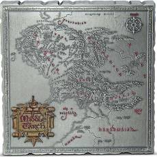 5 oz Silber Premium Herr der Ringe - Mittelerde Karte Lord of the Rings™ 2024